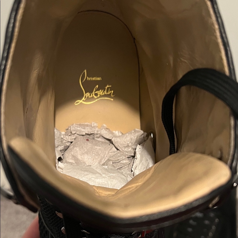 Christian Louboutin Louis Black High-Top Sneakers - Picture 6 of 14